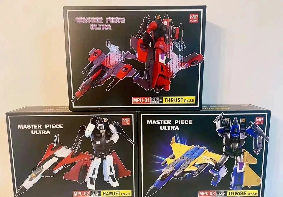 Ready! New MPU01 Thrust/ 02 Ramjet/ 03 Dirge Transforms Toy Jet Set of 3 Figures