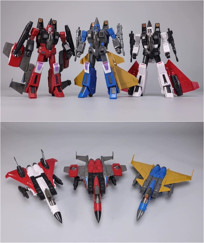 Ready! New MPU01 Thrust/ 02 Ramjet/ 03 Dirge Transforms Toy Jet Set of 3 Figures