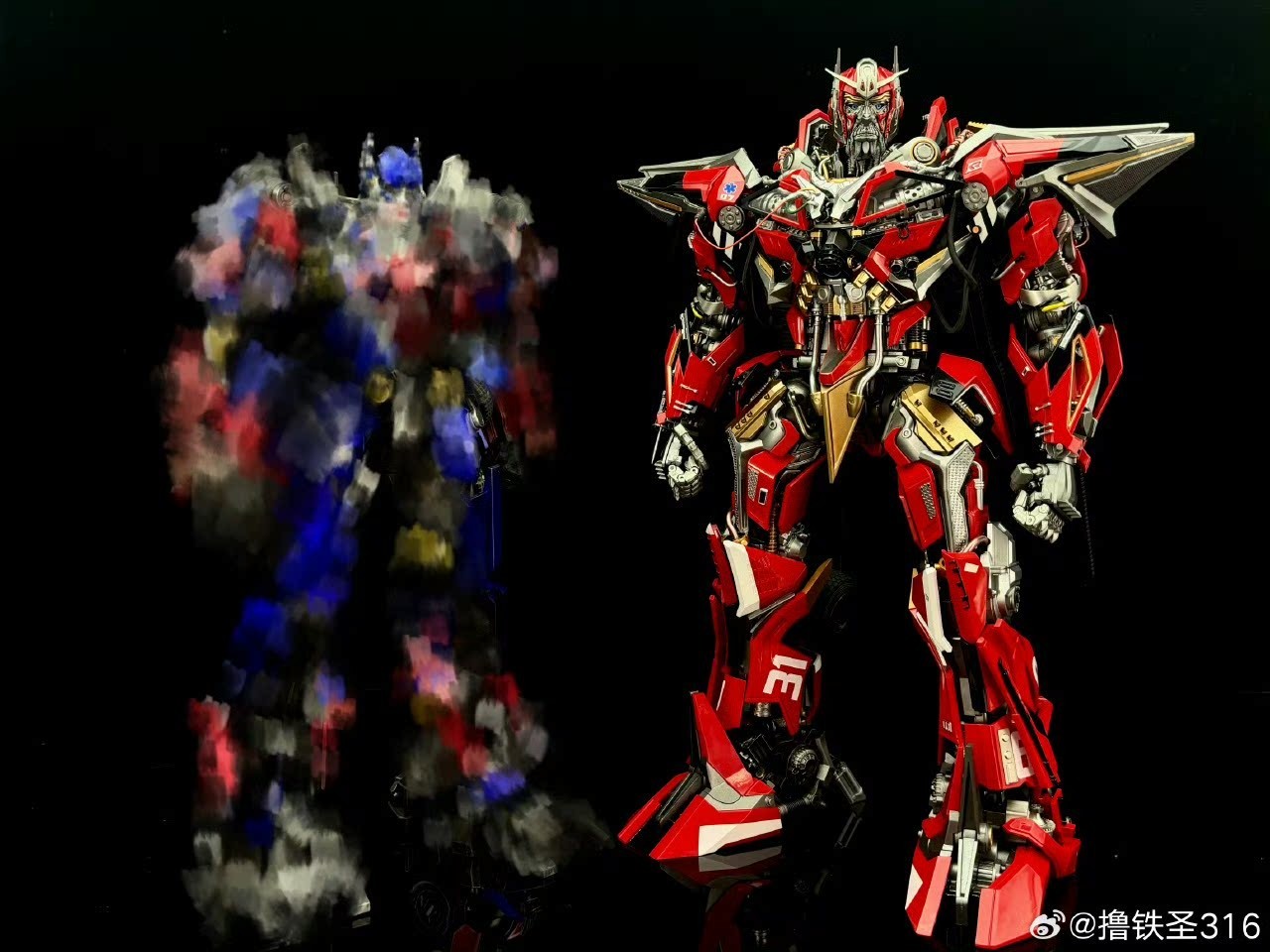 In Stock Lutiesheng SP-316 DLX Scale Sentinel Prime Movie Action Figure 31.5CM