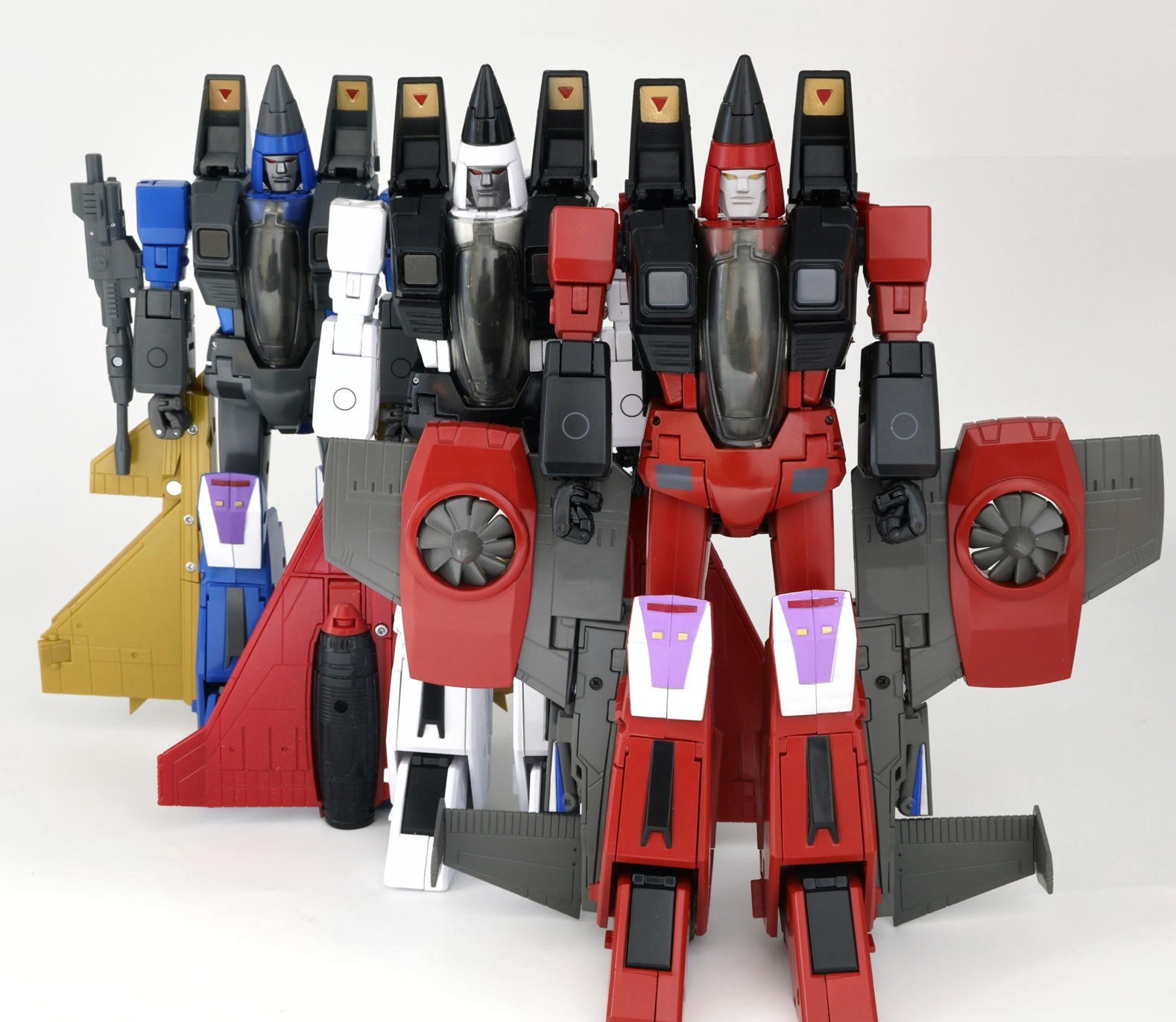 Ready! New MPU01 Thrust/ 02 Ramjet/ 03 Dirge Transforms Toy Jet Set of 3 Figures