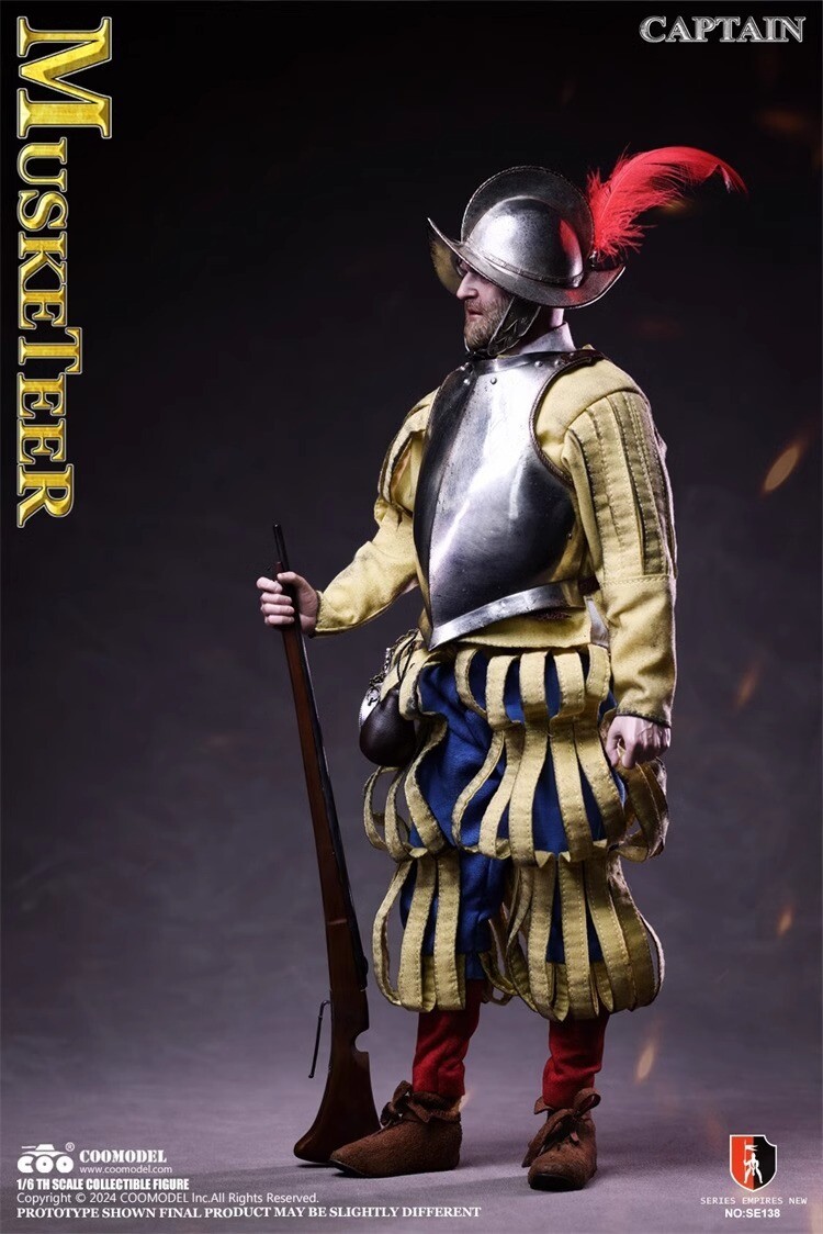 NEW COOMODEL SE138 1/6 Spanish Conquistador Musketeer Sergeant Action Figure