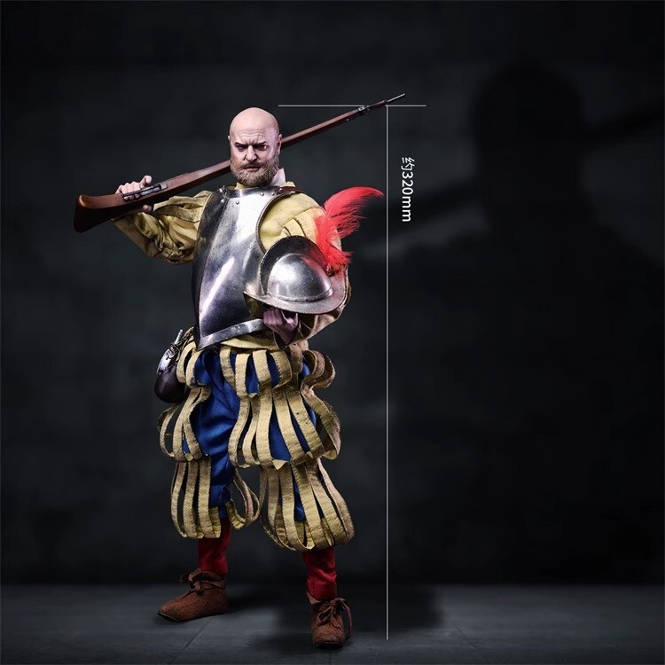 NEW COOMODEL SE138 1/6 Spanish Conquistador Musketeer Sergeant Action Figure