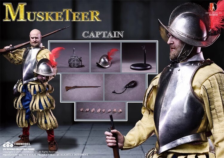 NEW COOMODEL SE138 1/6 Spanish Conquistador Musketeer Sergeant Action Figure