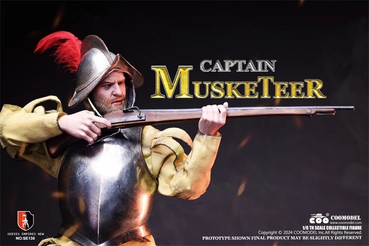 NEW COOMODEL SE138 1/6 Spanish Conquistador Musketeer Sergeant Action Figure