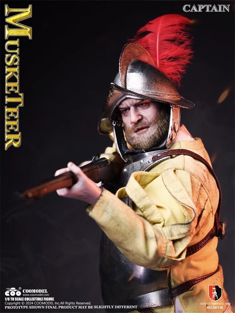 NEW COOMODEL SE138 1/6 Spanish Conquistador Musketeer Sergeant Action Figure