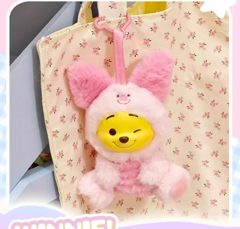 IN STOCK Miniso Winnie The Pooh Plush Vinyl Blind Box Pendant Figure Toy