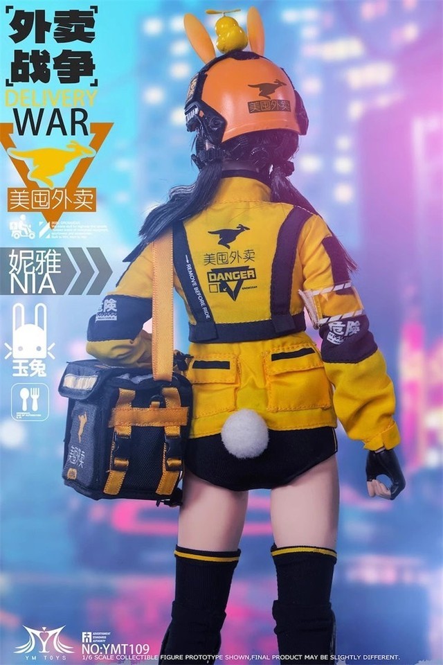 YMTOYS 1/6 YMT109 Food Delivery War Rider Nia Female Action Figure Model InStock
