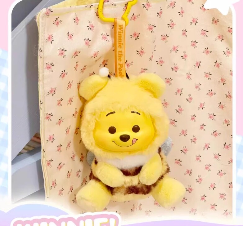 IN STOCK Miniso Winnie The Pooh Plush Vinyl Blind Box Pendant Figure Toy