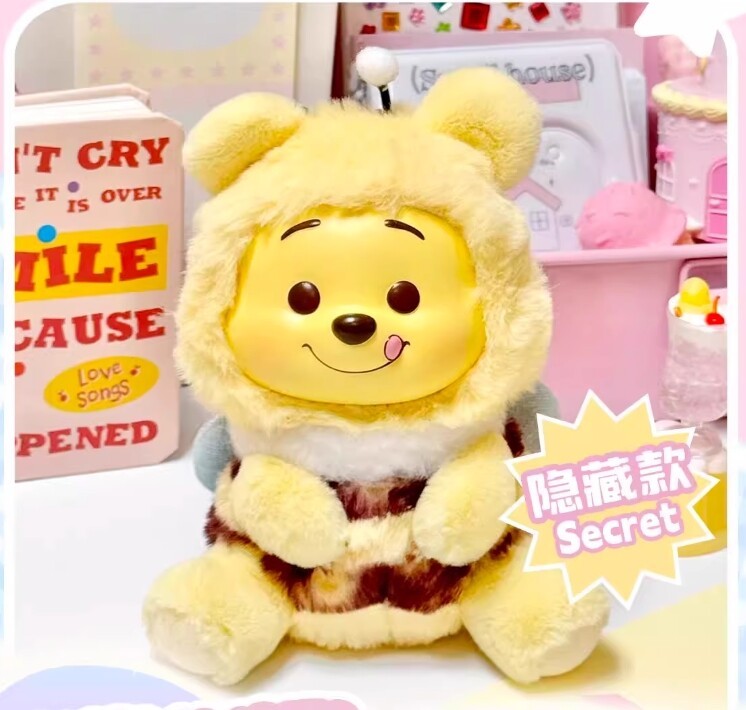 IN STOCK Miniso Winnie The Pooh Plush Vinyl Blind Box Pendant Figure Toy
