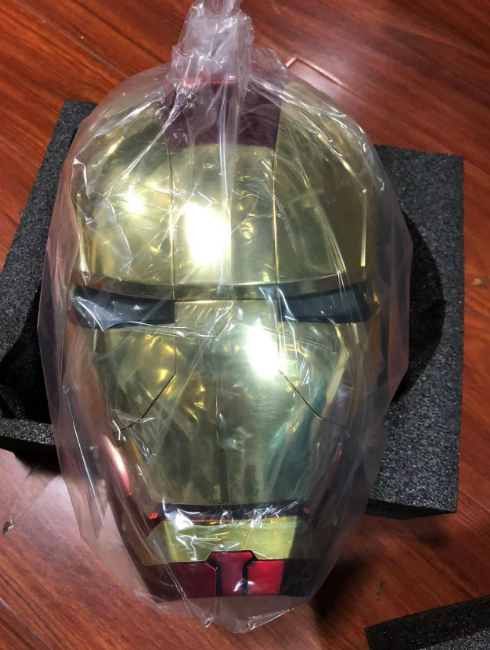 AUTOKING Iron Man 1:1 MK5 Helmet Wearable Voice-control Gold Plated Special Version