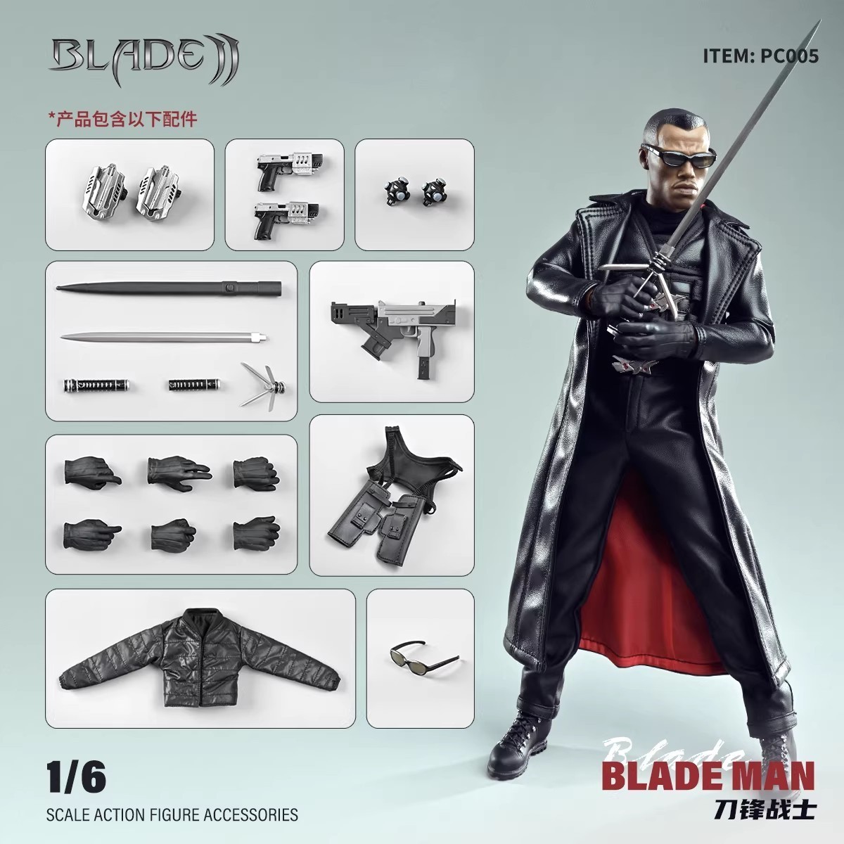 NEW 1/6 PC005 Daywalker Blade Man Warrior Action Figure In Stock