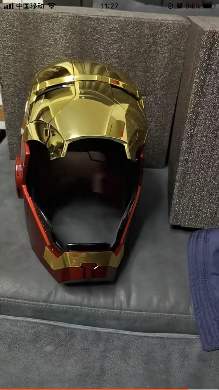 AUTOKING Iron Man 1:1 MK5 Helmet Wearable Voice-control Gold Plated Special Version
