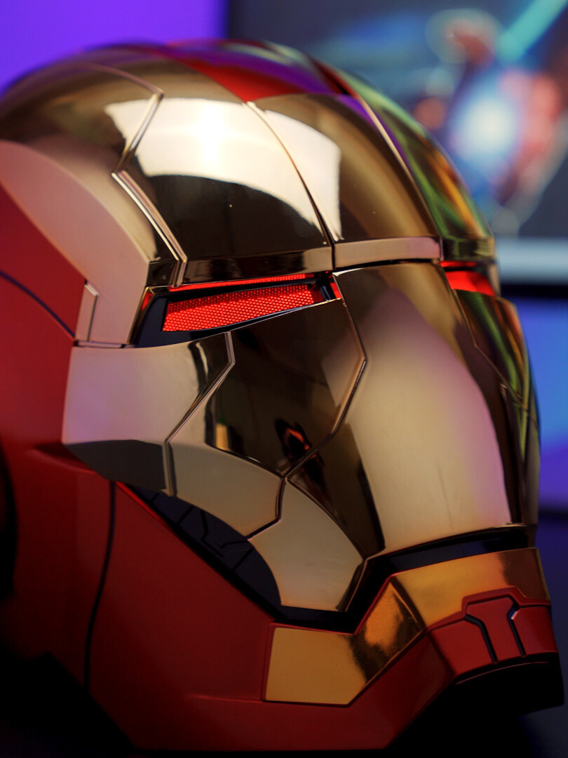 AUTOKING Iron Man 1:1 MK5 Helmet Wearable Voice-control Gold Plated Special Version