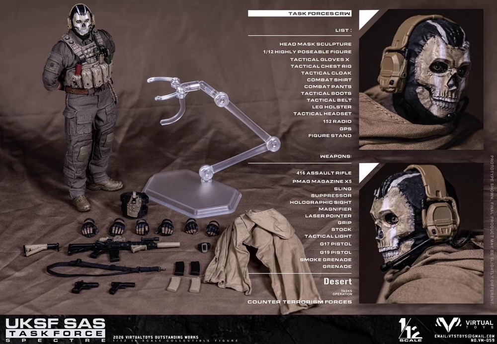 Pre-sale VTSTOYS 1/12 VM059 British SAS Special Task Force Action Figure