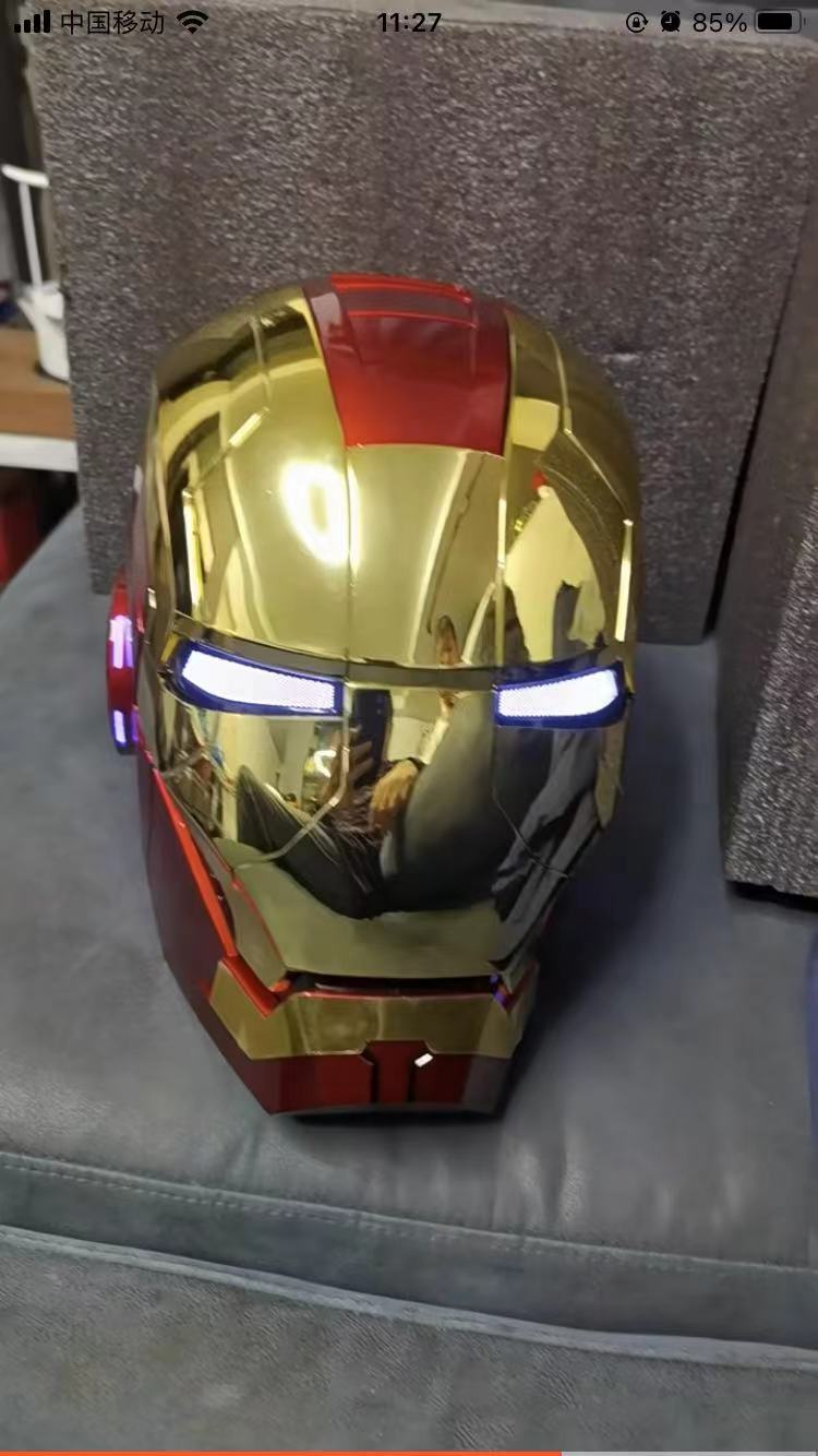 AUTOKING Iron Man 1:1 MK5 Helmet Wearable Voice-control Gold Plated Special Version