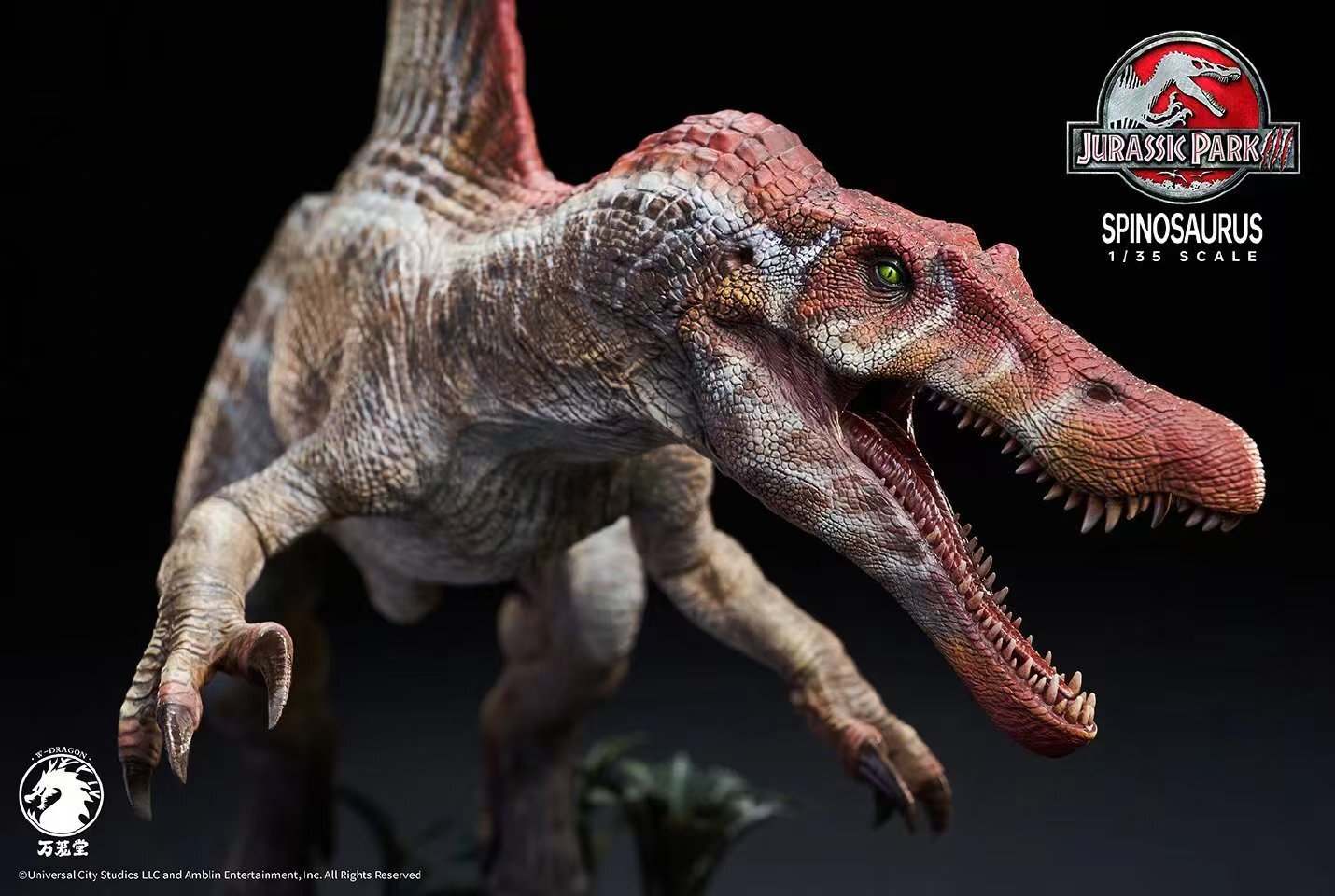 IN HAND W-Dragon 1/35 Spinosaurus Figure Dinosaur Spino Statue Collector Toy