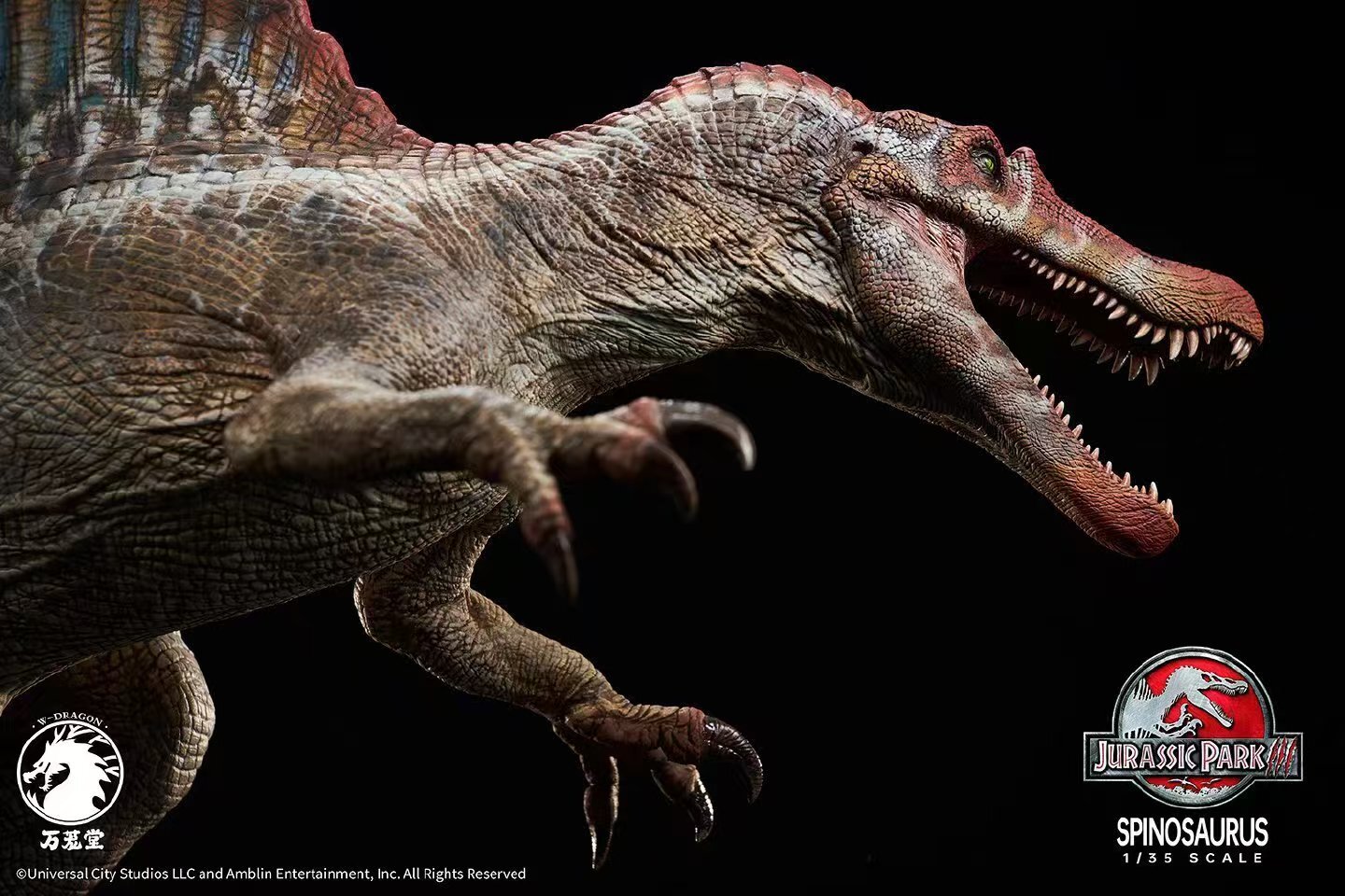 IN HAND W-Dragon 1/35 Spinosaurus Figure Dinosaur Spino Statue Collector Toy