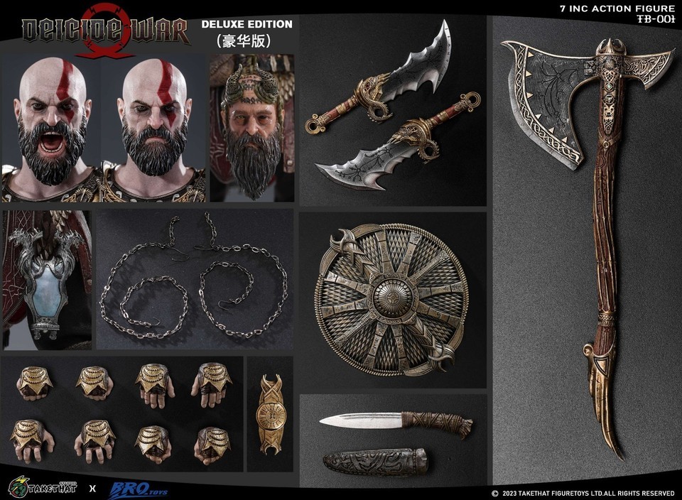 TAKETHAT TB001 1/12 DEICIDE WAR Kratos 7" Male Action Figure Deluxe Ver. InStock