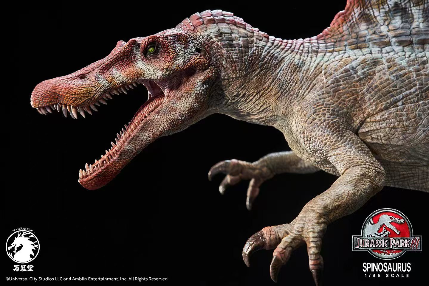 IN HAND W-Dragon 1/35 Spinosaurus Figure Dinosaur Spino Statue Collector Toy