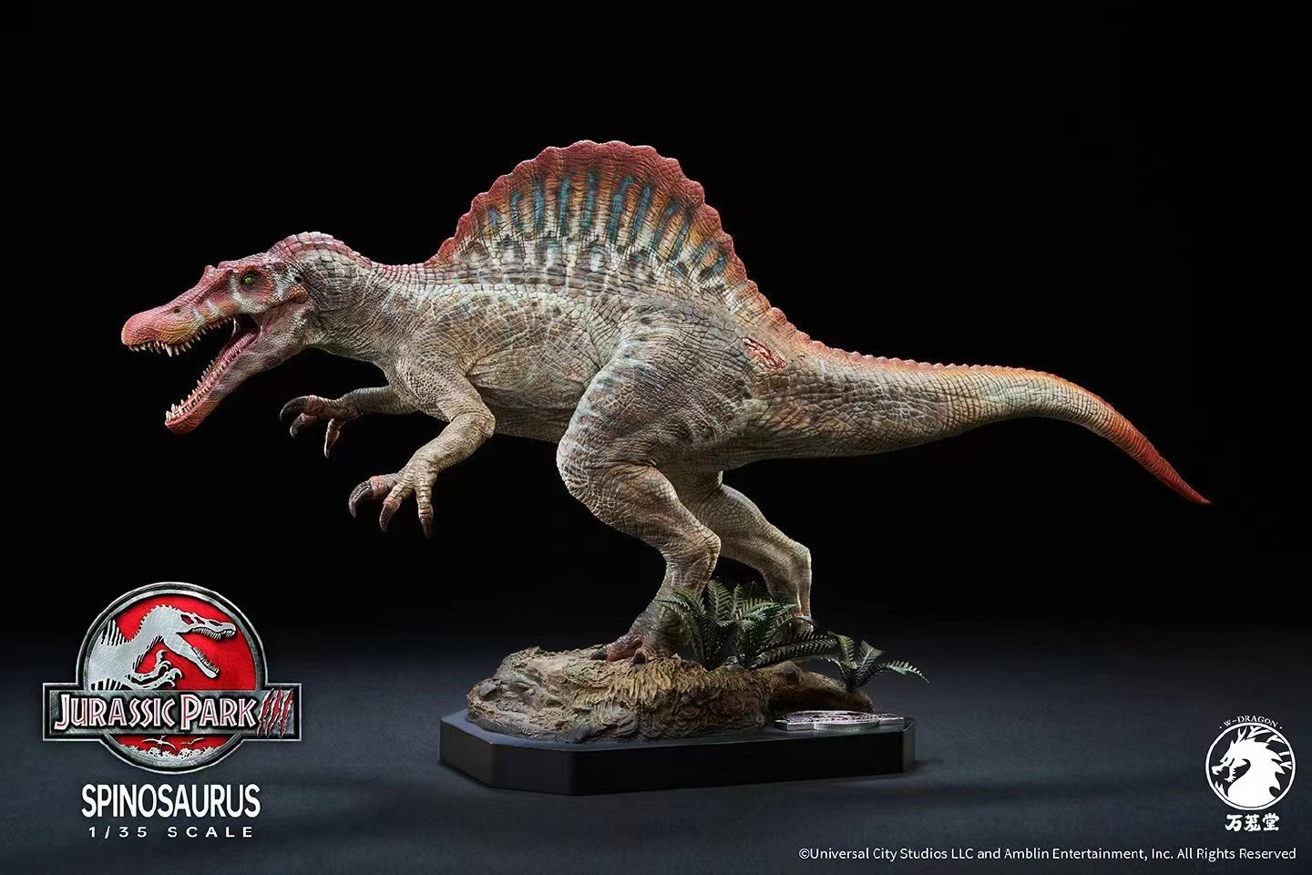 IN HAND W-Dragon 1/35 Spinosaurus Figure Dinosaur Spino Statue Collector Toy