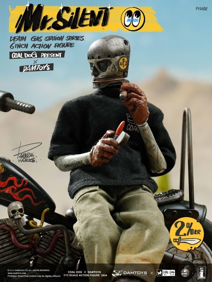 Coal Dog x DAMTOYS PES038 Mr.Silent 1/12 Death Gas Station Action Figure Deluxe Version