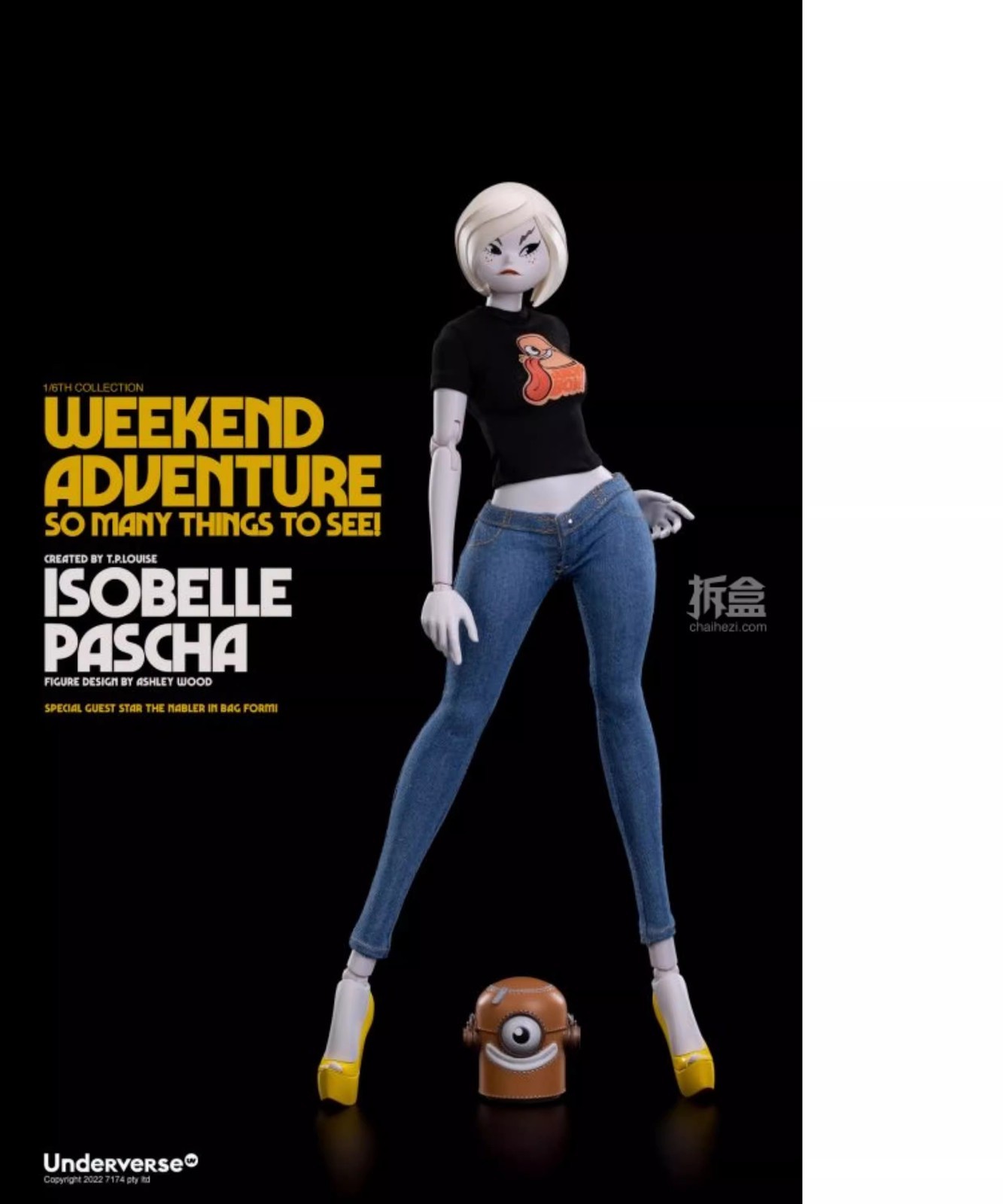 Underverse UV Weekend Adventure Isobelle Pascha 1/6 Action Figure In Stock