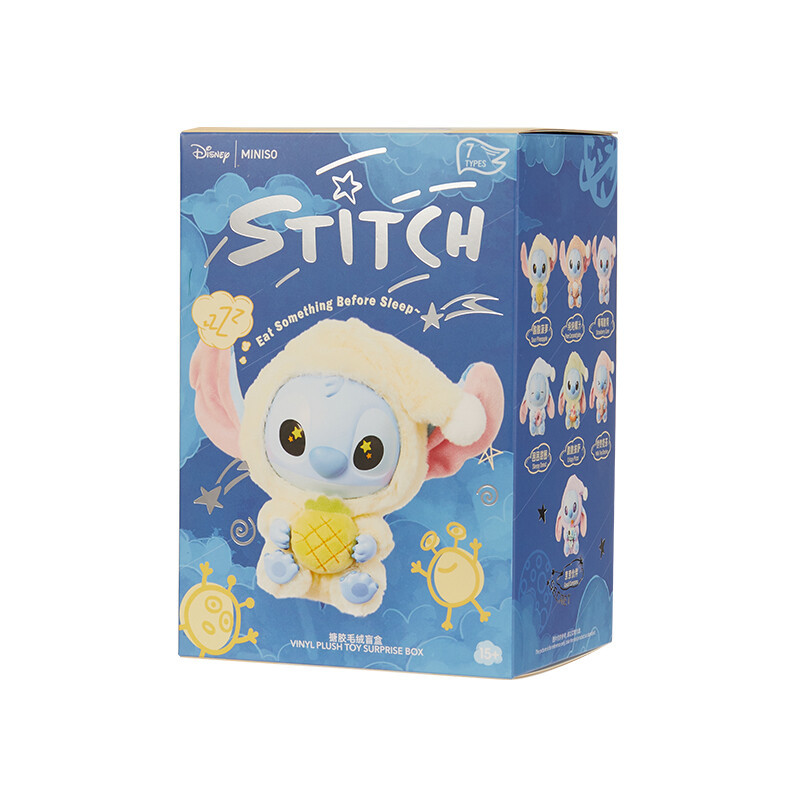 Authentic MINISO Stitch Eat Something Before Sleep Series Vinyl Figure Blind Box  NEW SEALED