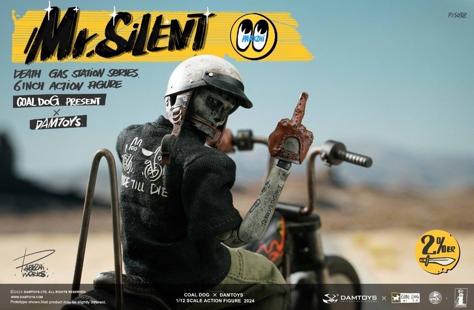 Coal Dog x DAMTOYS PES038 Mr.Silent 1/12 Death Gas Station Action Figure Deluxe Version