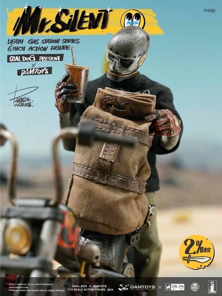 Coal Dog x DAMTOYS PES038 Mr.Silent 1/12 Death Gas Station Action Figure Deluxe Version