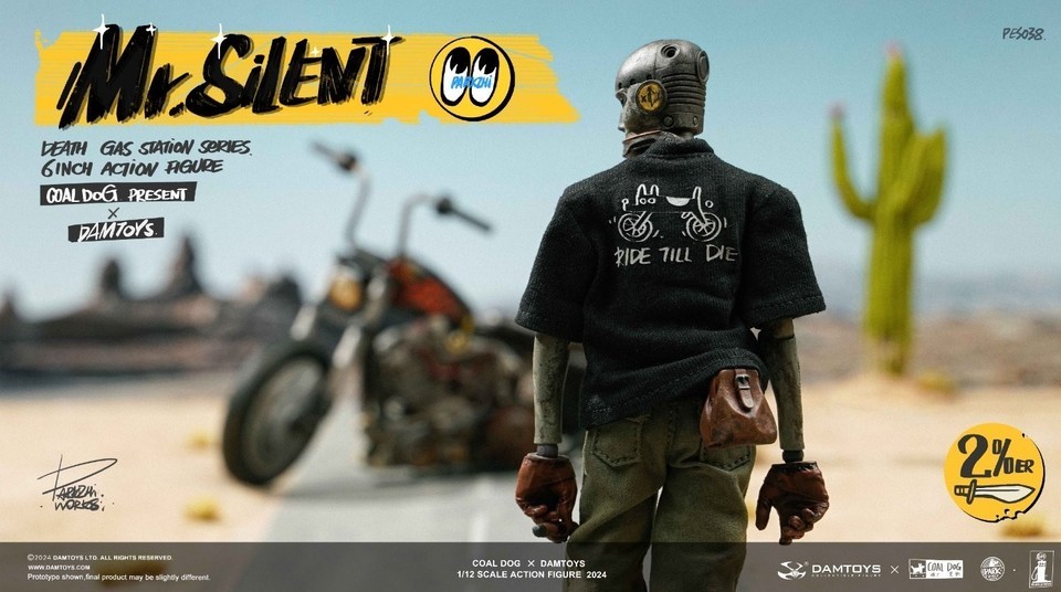 Coal Dog x DAMTOYS PES038 Mr.Silent 1/12 Death Gas Station Action Figure Deluxe Version