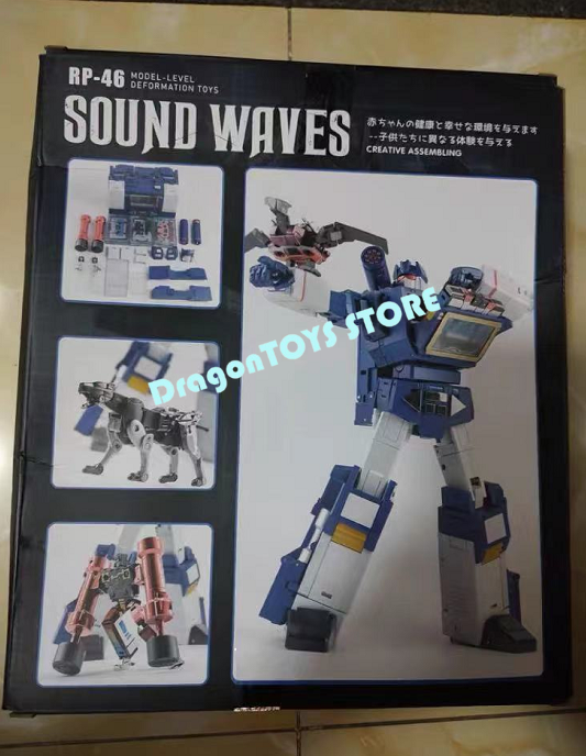 Ready! New Transforms RP-46 Soundwave &amp; 3 tapes set Robot Action Figure Toy