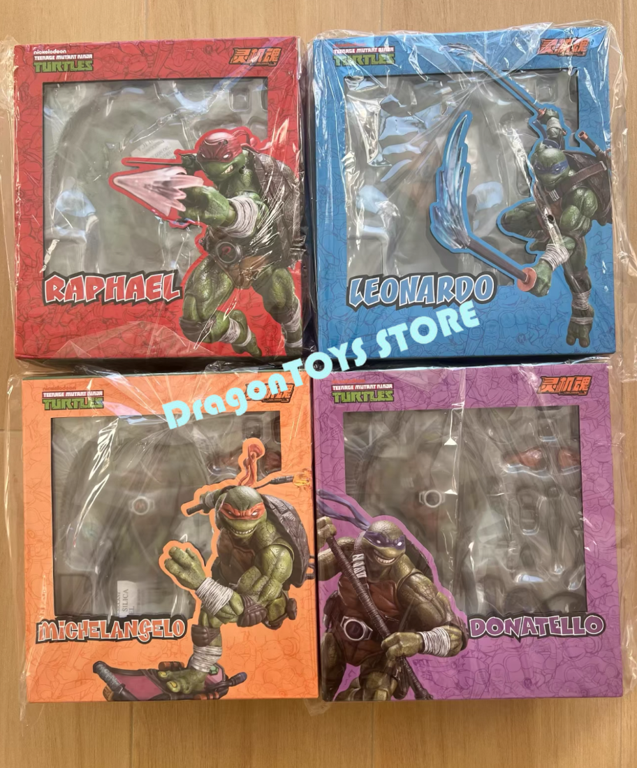 LING JIHUN 1/12 TMNT Action Figure Complete Leo Raph Don Mikey Set Of 4