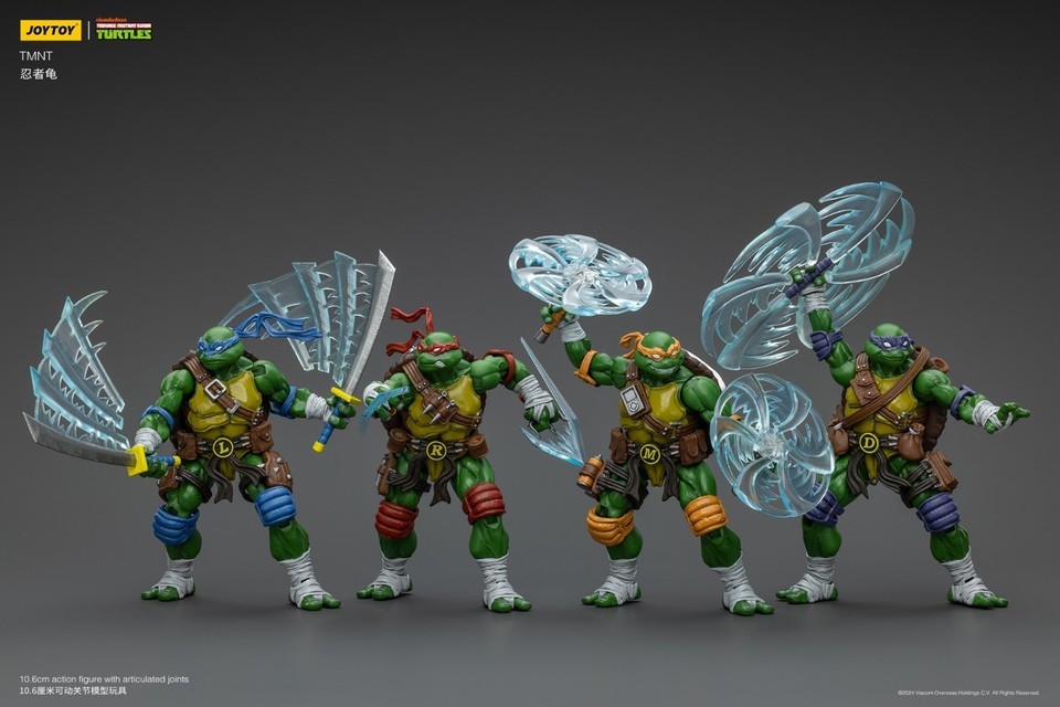 Original  JOYTOY TMNT Teenage Mutant Ninja Turtles 1/18 Action Figure  SET OF 4
