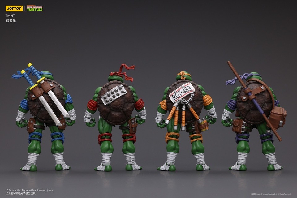 Original  JOYTOY TMNT Teenage Mutant Ninja Turtles 1/18 Action Figure  SET OF 4