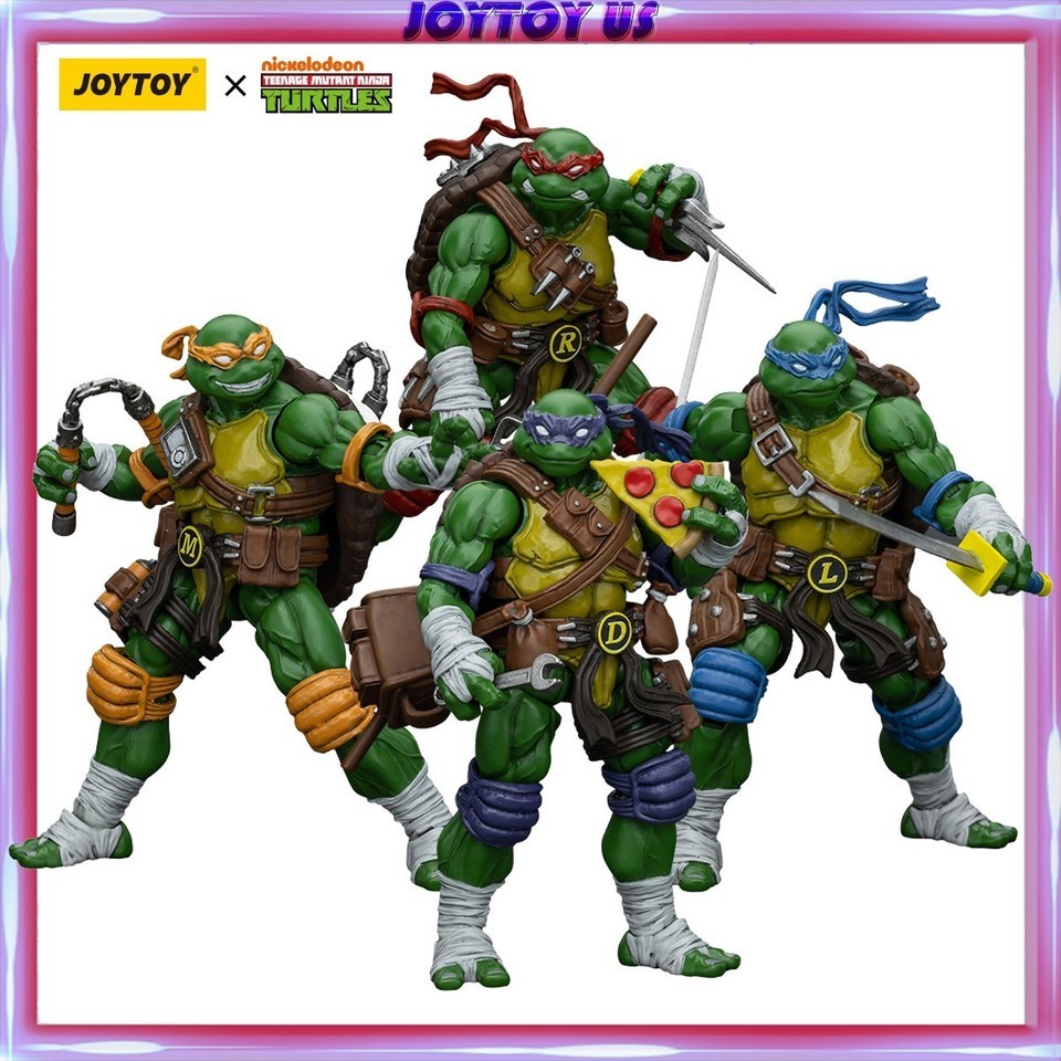 Original  JOYTOY TMNT Teenage Mutant Ninja Turtles 1/18 Action Figure  SET OF 4