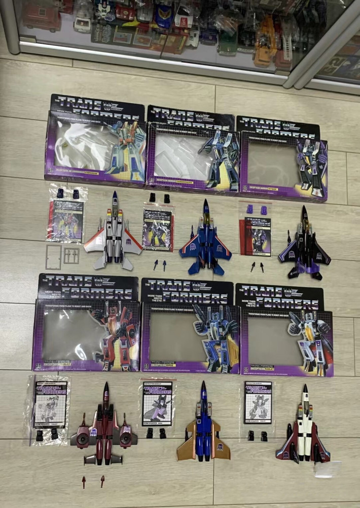 G1 Reissue Starscream/Skywarp/Thundercracker/Ramjet/Thrust/Dirge New IN BOX