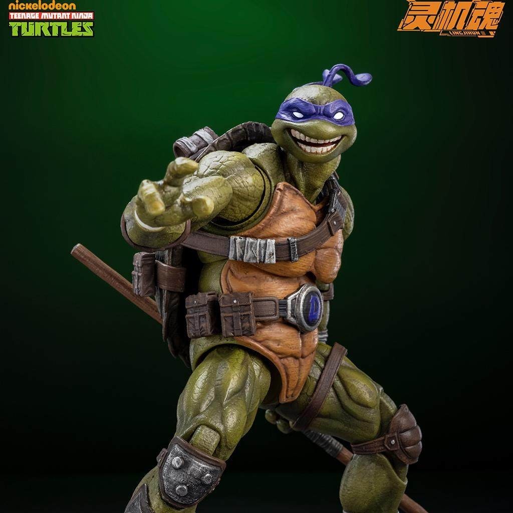 LING JIHUN 1/12 Teenage Mutant Ninja Turtles (TMNT) Premium Action Figures - Leonardo, Raphael, Donatello, Michelangelo Collectible Models