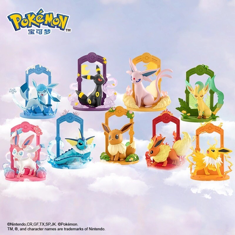 Authentic Funism Pokémon Eevee Evolution Case 9 Blind Box Espeon Sylveon Umbreon