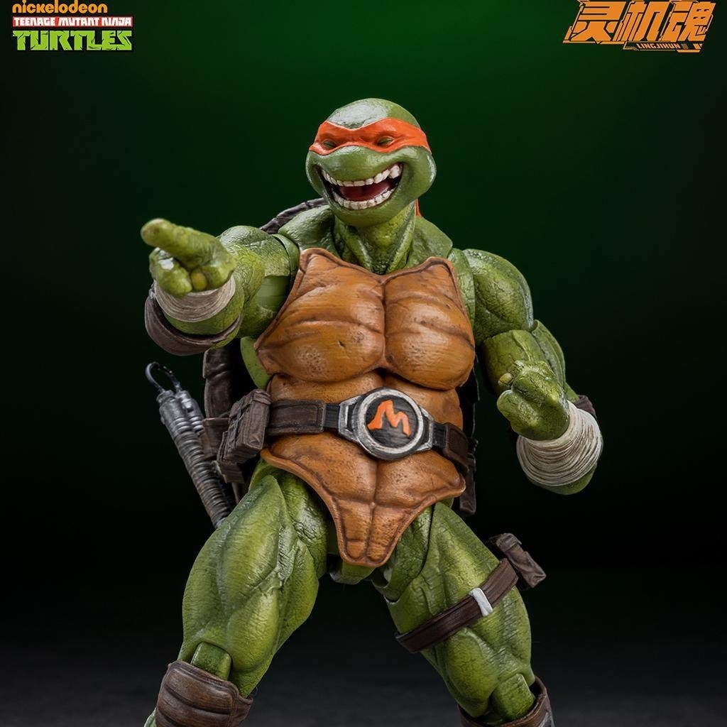 LING JIHUN 1/12 Teenage Mutant Ninja Turtles (TMNT) Premium Action Figures - Leonardo, Raphael, Donatello, Michelangelo Collectible Models