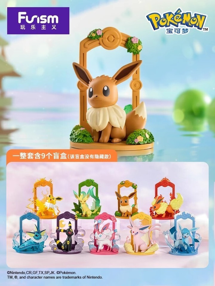 Authentic Funism Pokémon Eevee Evolution Case 9 Blind Box Espeon Sylveon Umbreon