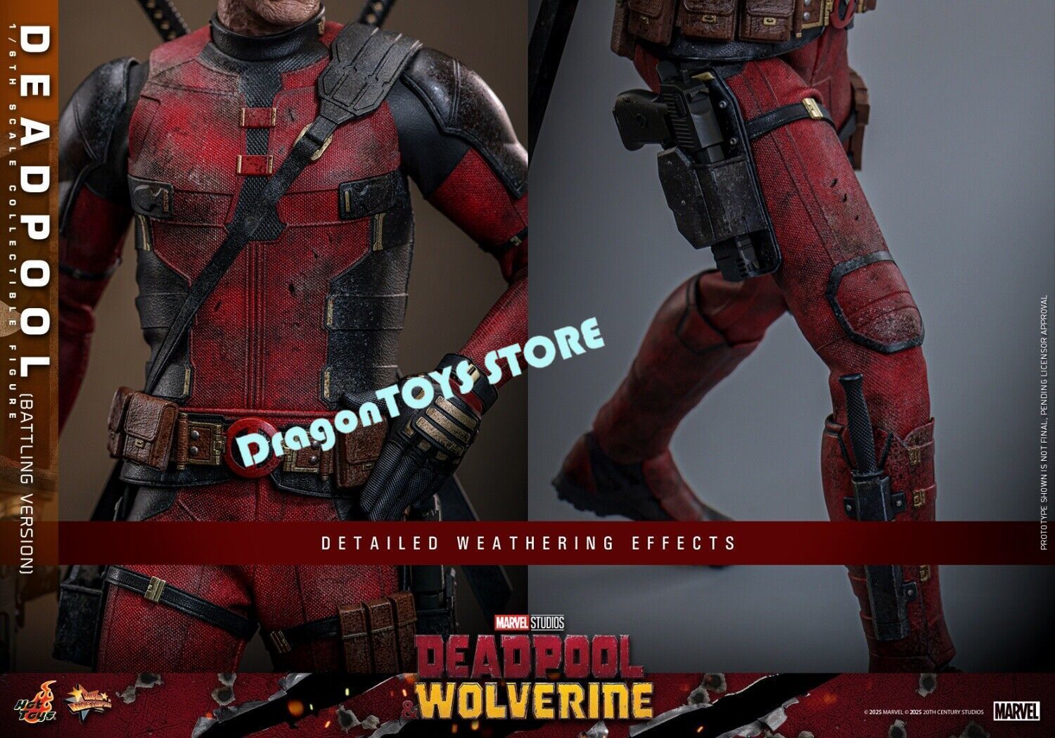 Ready! Hot Toys MMS782 Deadpool Battling Version 1/6 Action Figure Limited