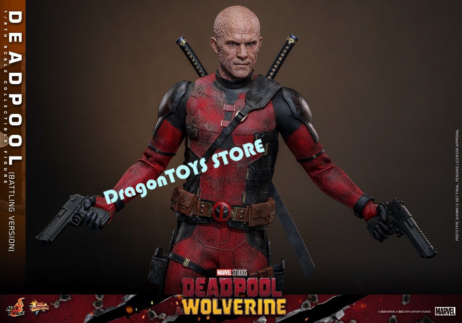 Ready! Hot Toys MMS782 Deadpool Battling Version 1/6 Action Figure Limited