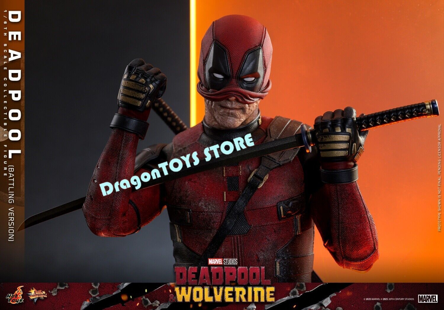 Ready! Hot Toys MMS782 Deadpool Battling Version 1/6 Action Figure Limited