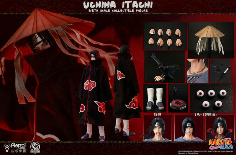 New Rocket Toys ROC-003 NaRUTO Uchiha Itachi 1/6 Action Figure In Stock w/Box