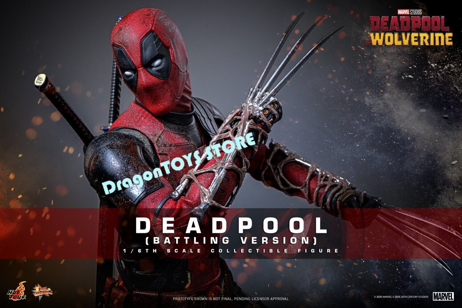 Ready! Hot Toys MMS782 Deadpool Battling Version 1/6 Action Figure Limited