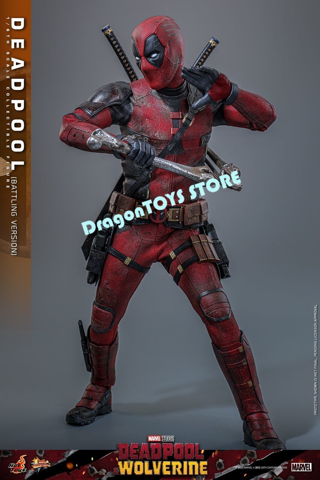 Ready! Hot Toys MMS782 Deadpool Battling Version 1/6 Action Figure Limited