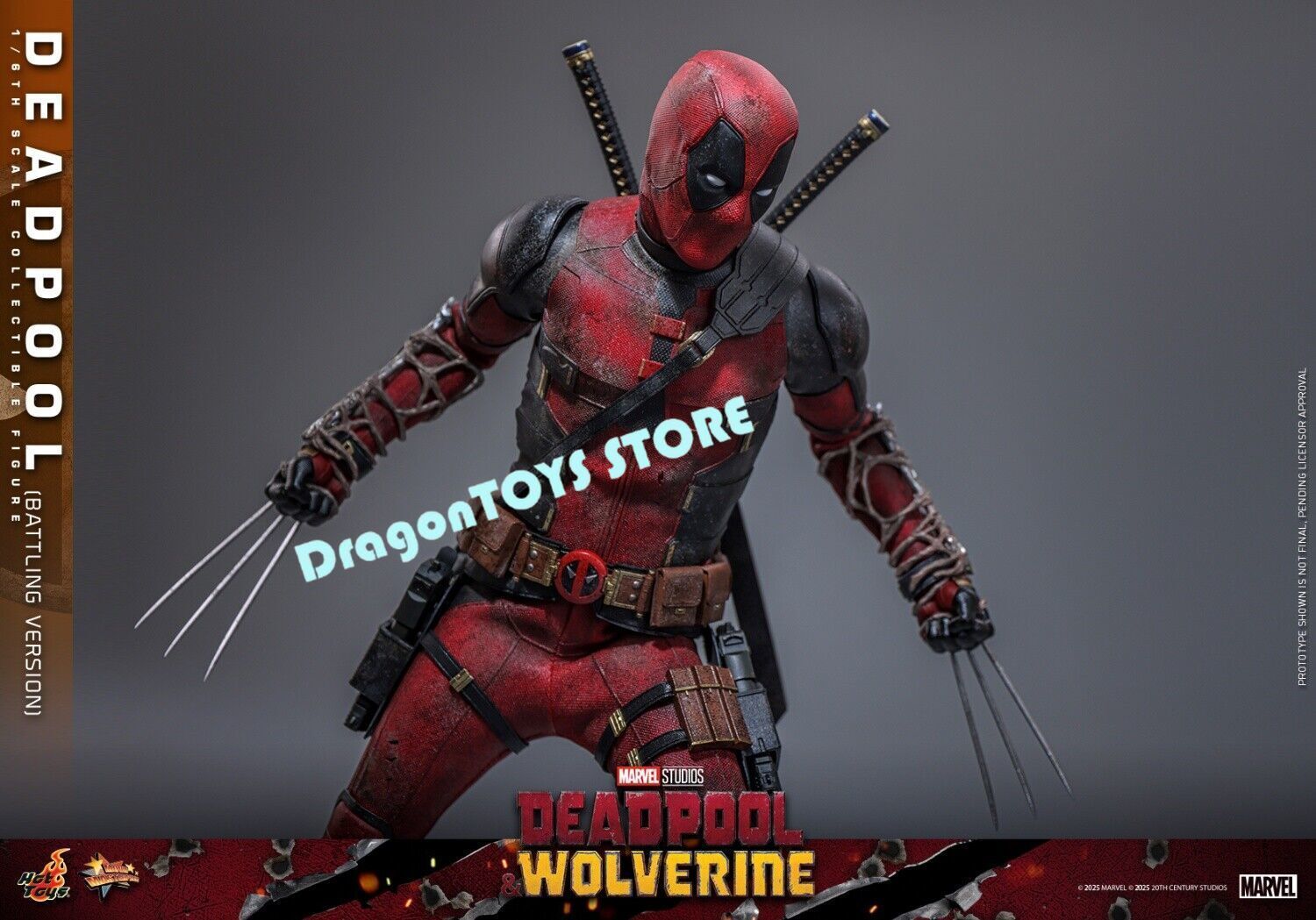 Ready! Hot Toys MMS782 Deadpool Battling Version 1/6 Action Figure Limited