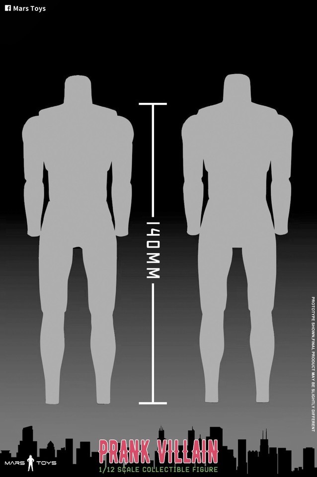 Ready! Mars Toys MAT022 1/12 Bat man Prank Villain Joker 6" Action Figure