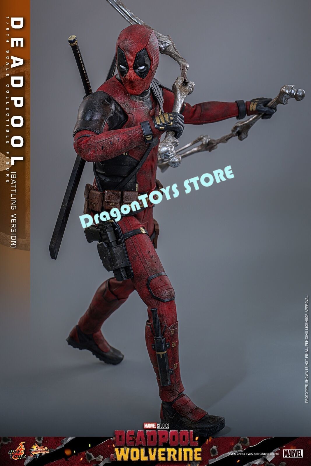 Ready! Hot Toys MMS782 Deadpool Battling Version 1/6 Action Figure Limited