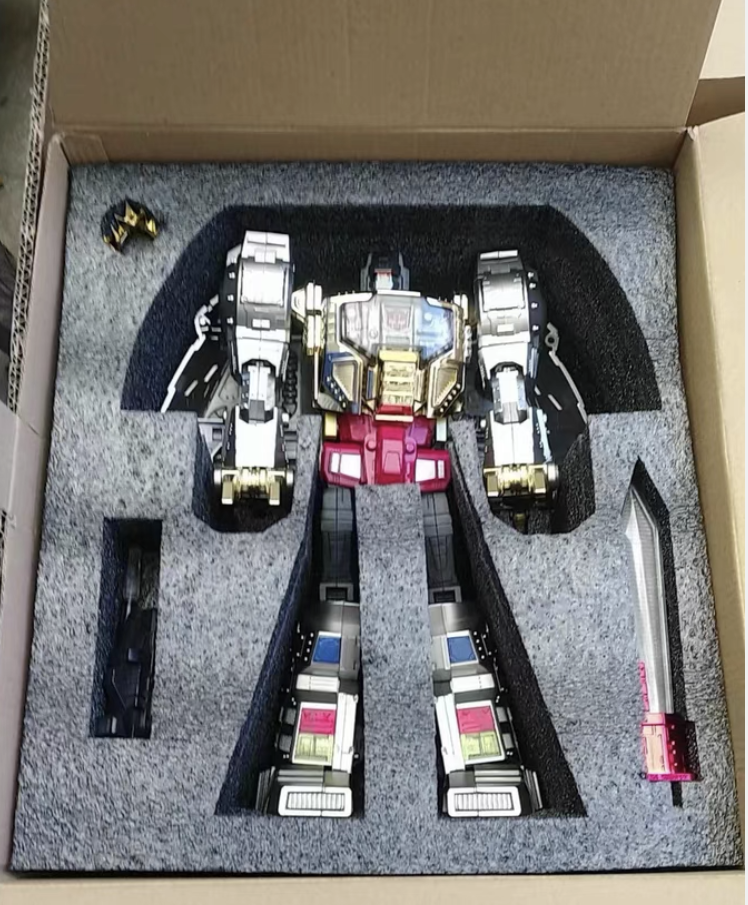 New 4th Party MP-08 MP08 King Grimlock Prime Oversized Stainless Steel Color Ver